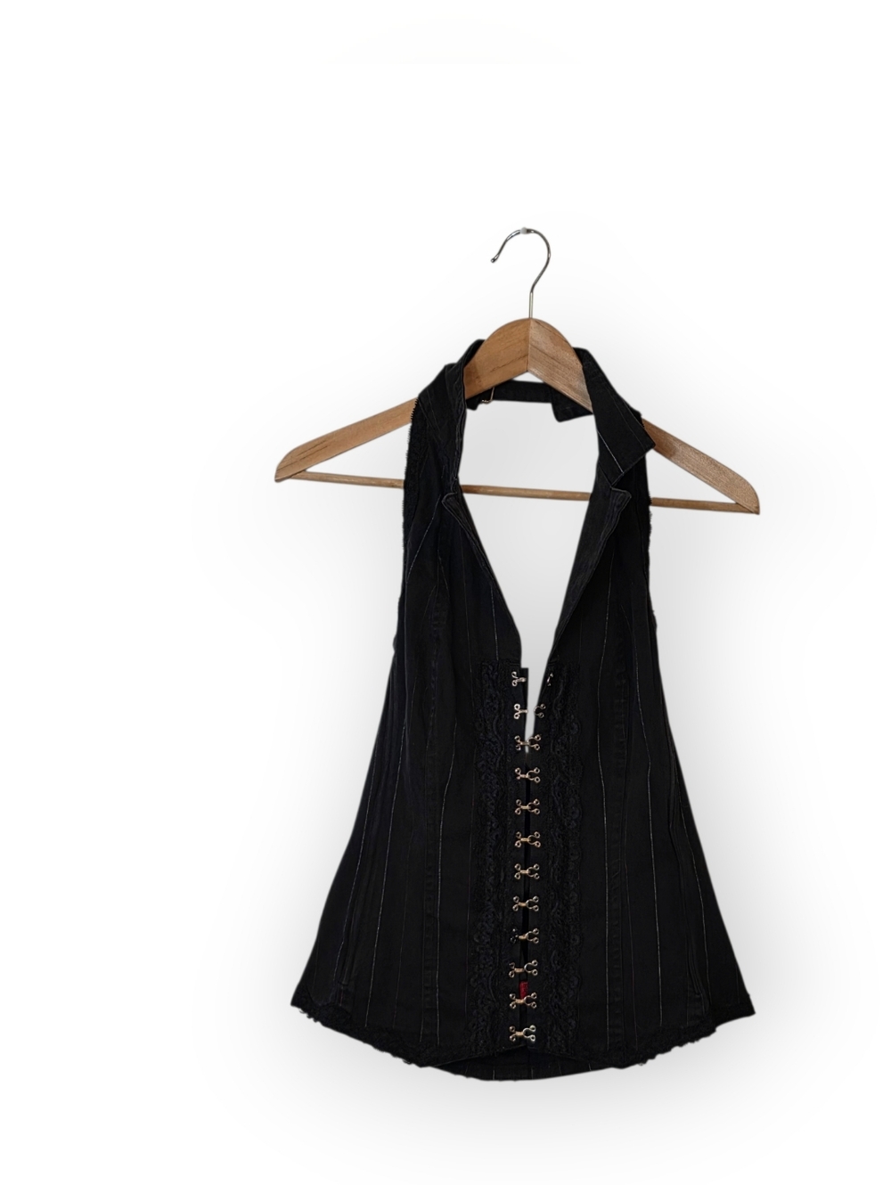 Vintage Y2K TRIPP NYC Goth Punk Corset Halter Women's Top